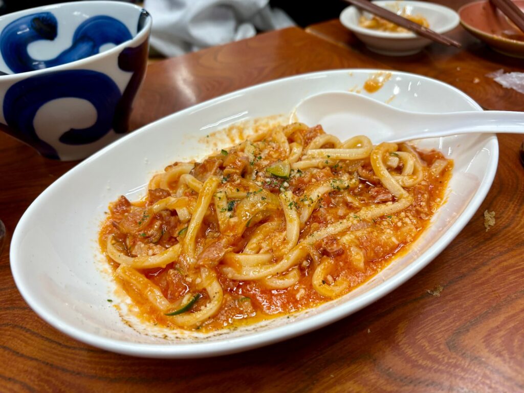 藤八の焼きナポリタンうどん